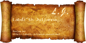 Labáth Julianna névjegykártya